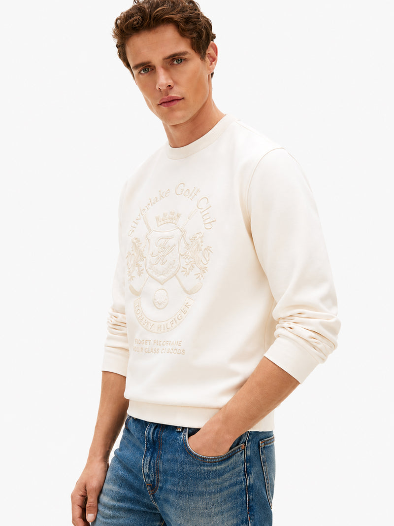 Regular Fit Embroidered Interlock Pullover