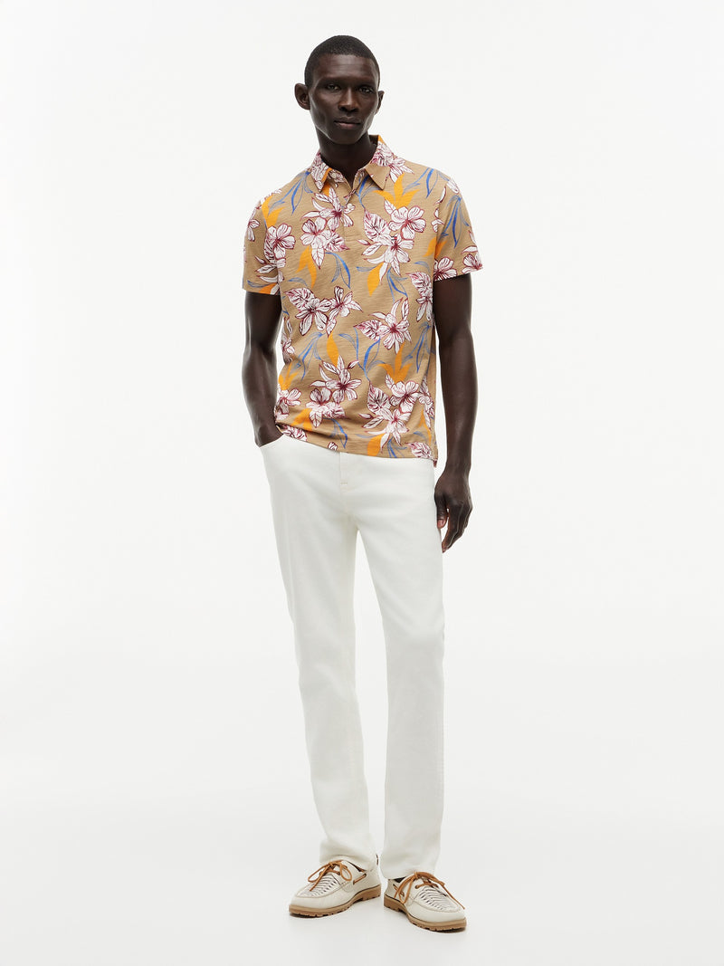 Regular Fit Floral Printed Polo