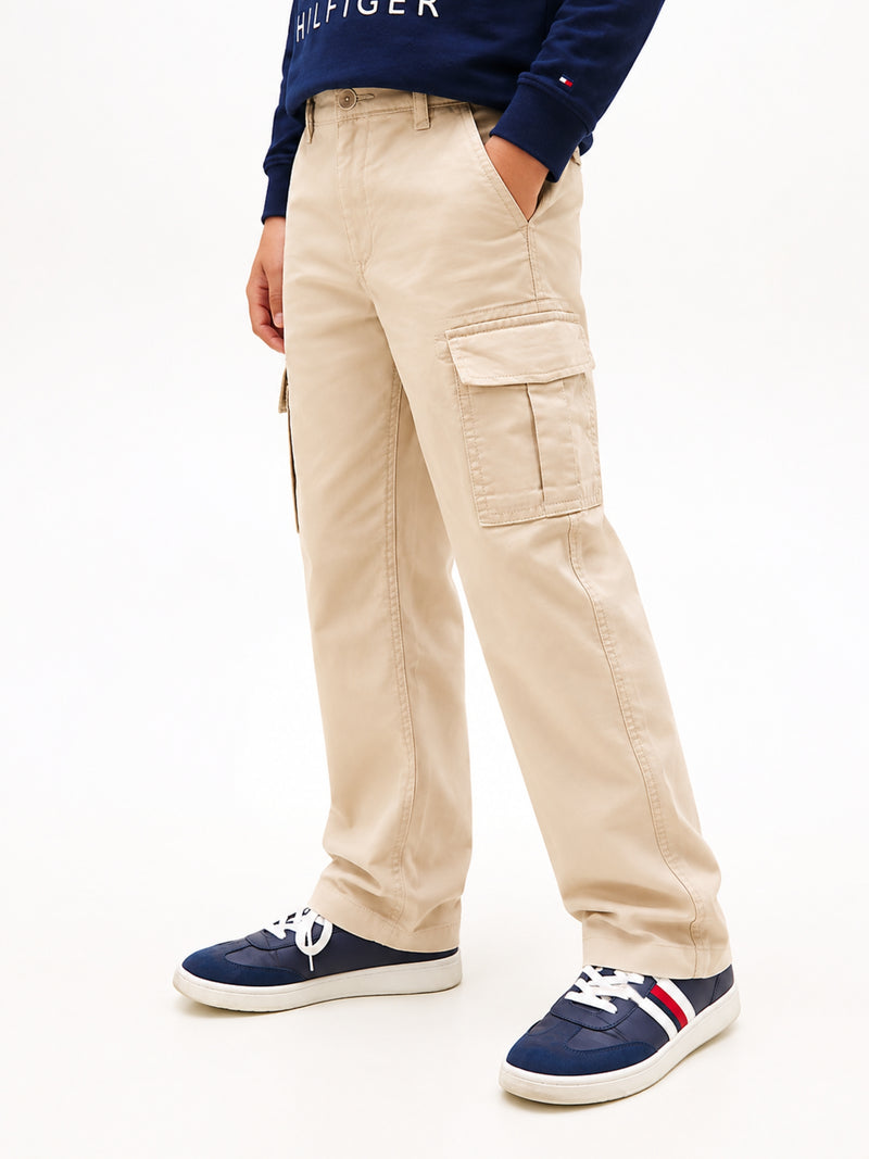 Boys Relaxed Cotton Stretch Pull On Pant
