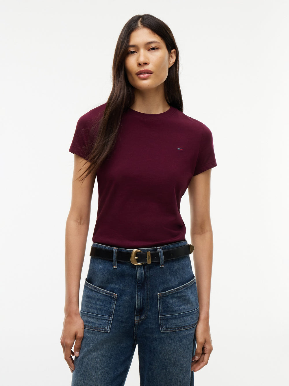 Solid Slim Fit Half Sleeve Cotton Jersey T-Shirt