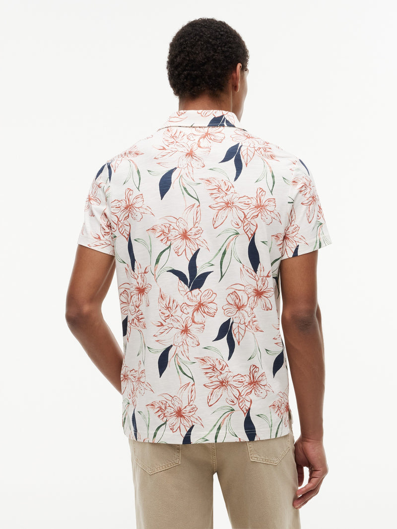 Regular Fit Floral Printed Polo