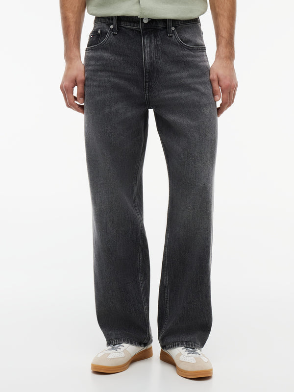 Men Jaimie Loose Washed Black Jeans