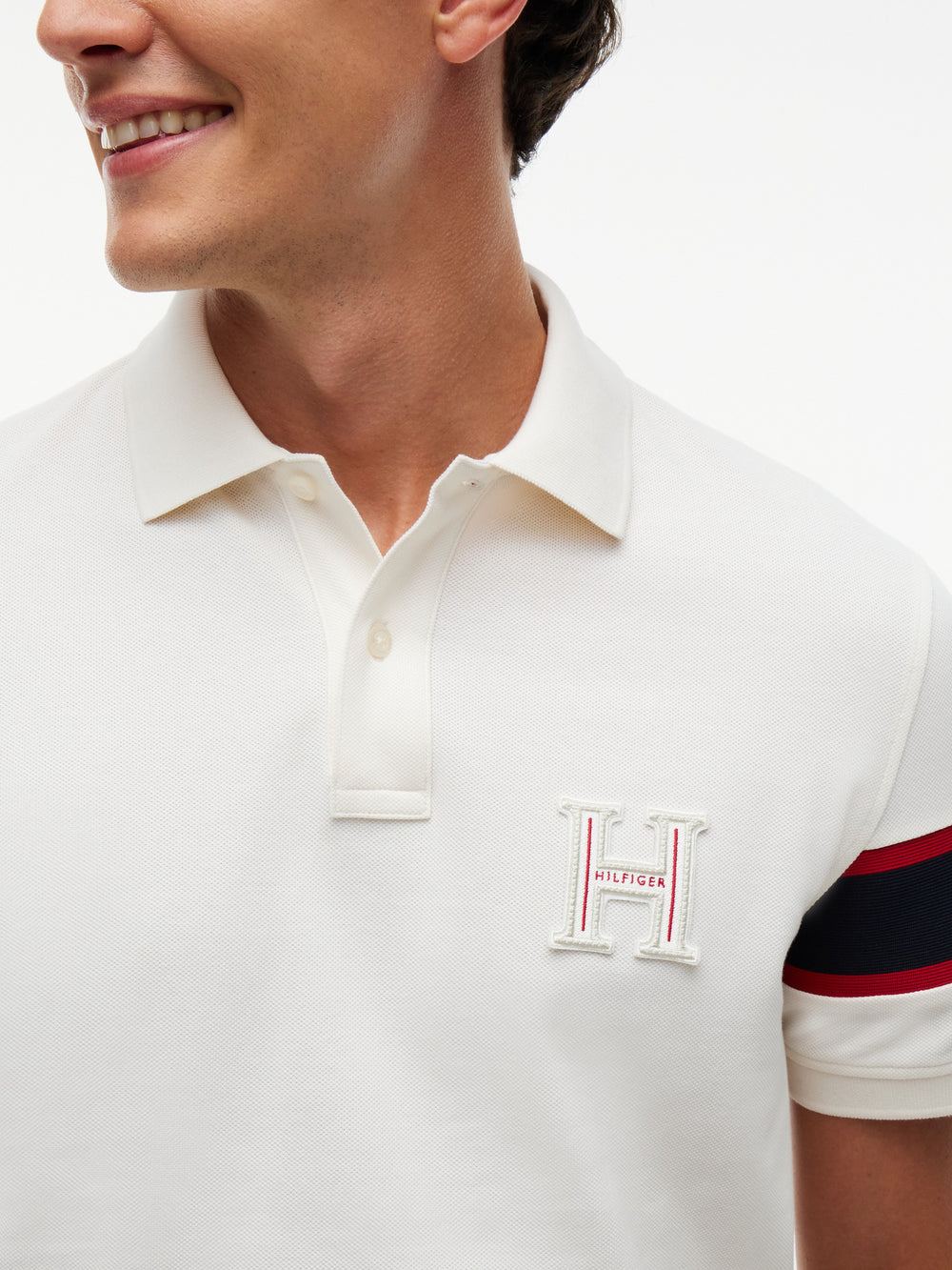 Regular Fit Sleeve Taped Pique Polo