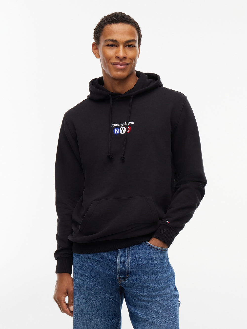Regular Fit Diagonal Terry Hooded Sweatshirt