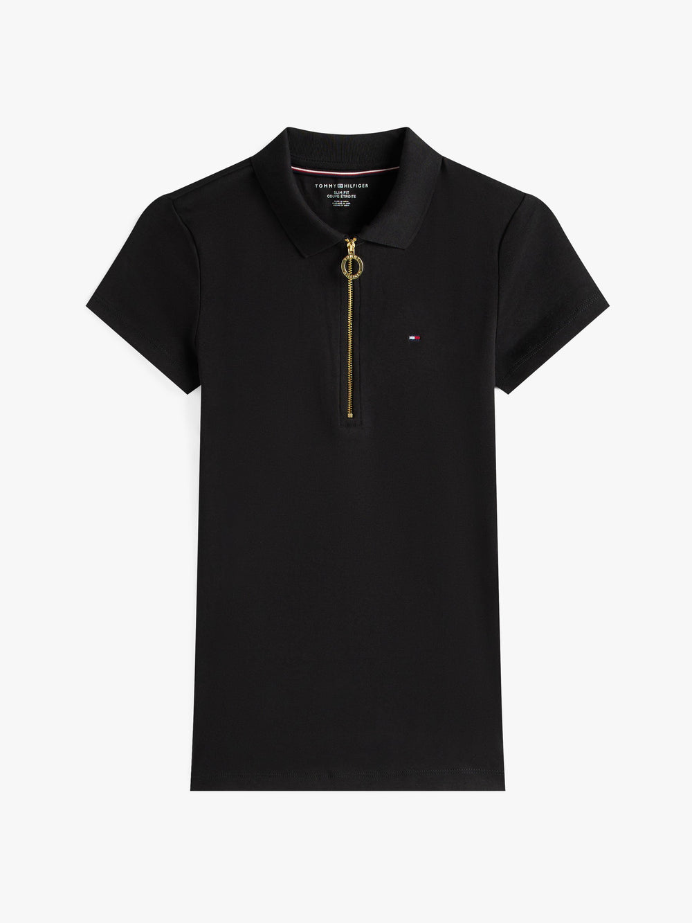 Solid Slim Fit Half Sleeve Ribbed Polo