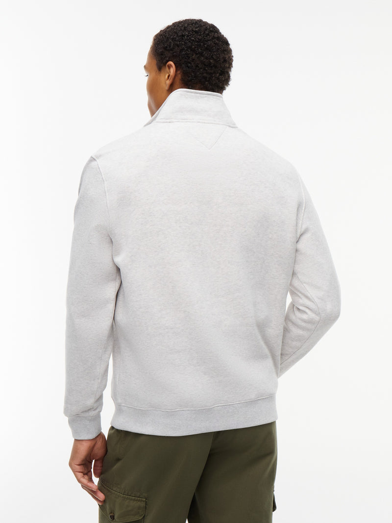 Regular Fit Brushed Fleece Quarter Zip Sweatshirt