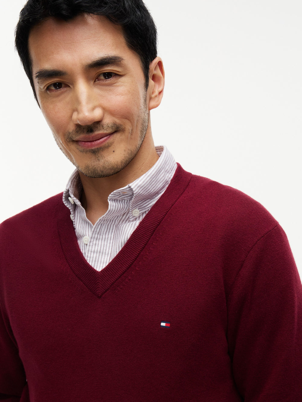 V Neck Cotton Cashmere Sweater