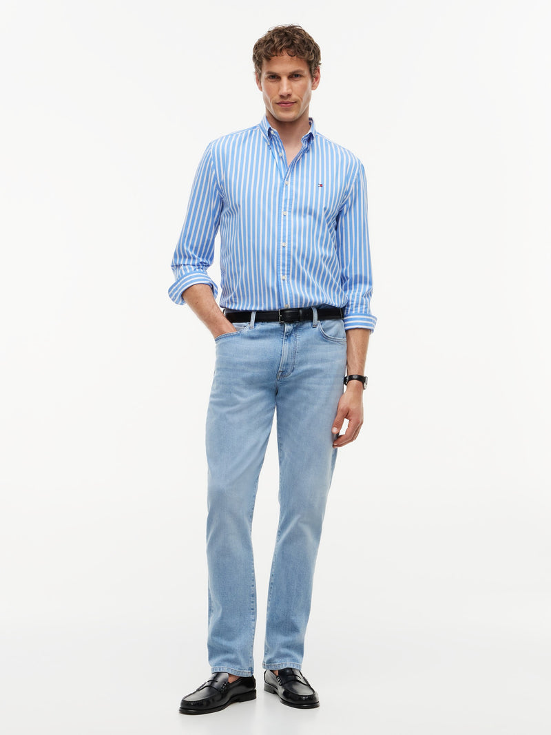 Regular Fit Stripe Poplin Shirt