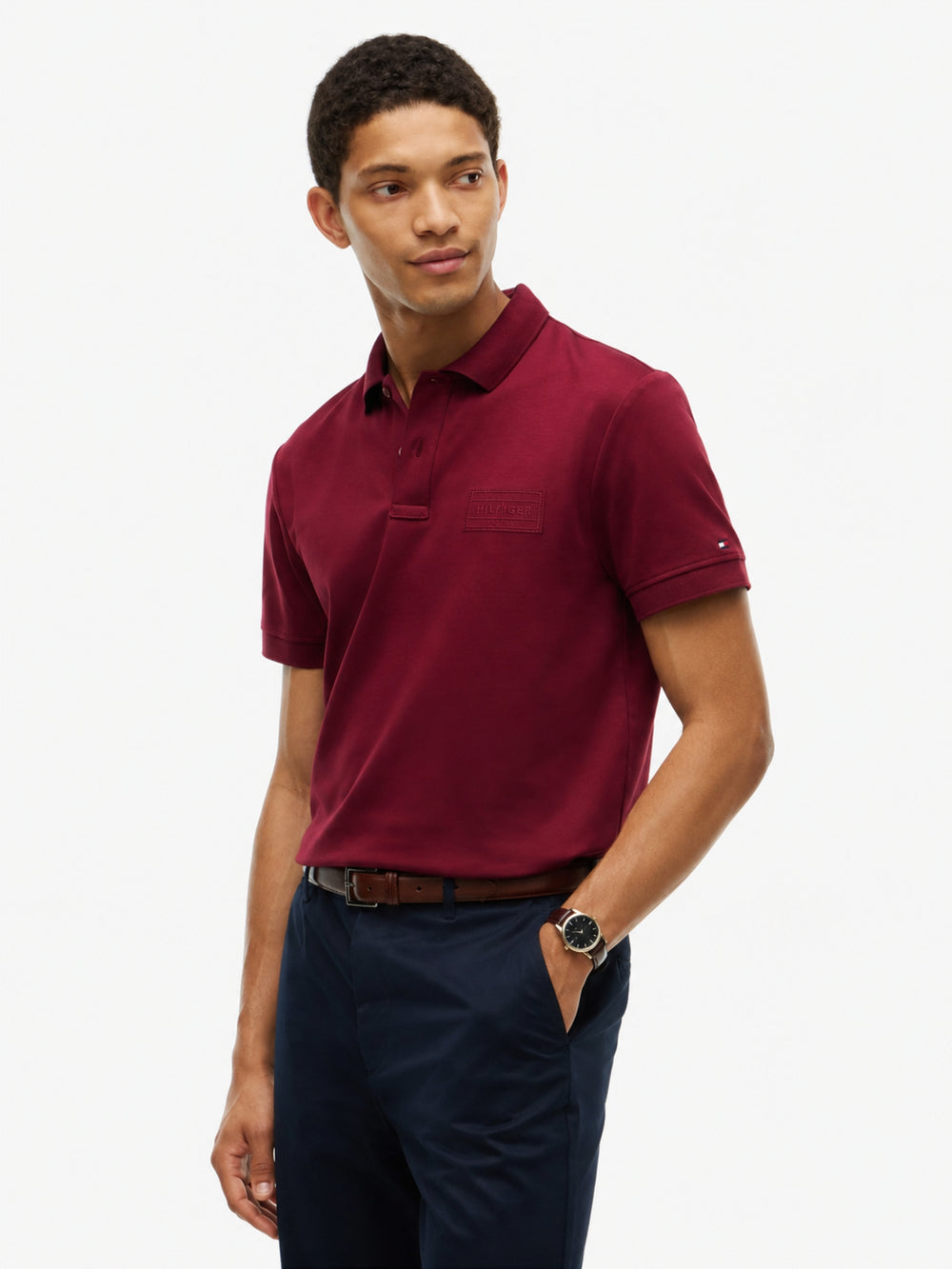 Regular Fit Tonal Graphic Interlock Polo