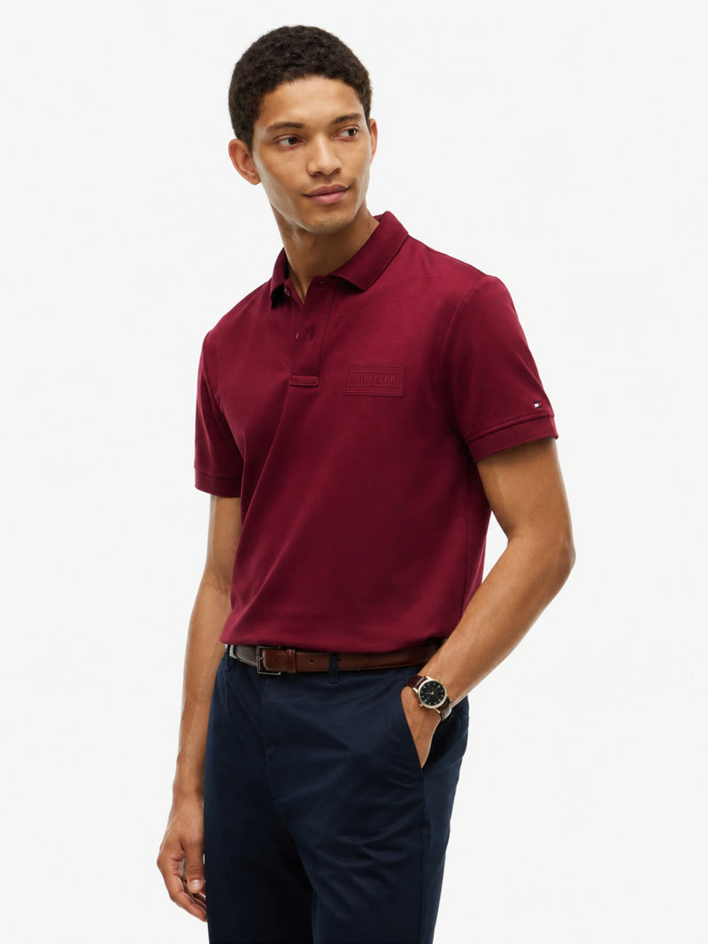 Regular Fit Tonal Graphic Interlock Polo