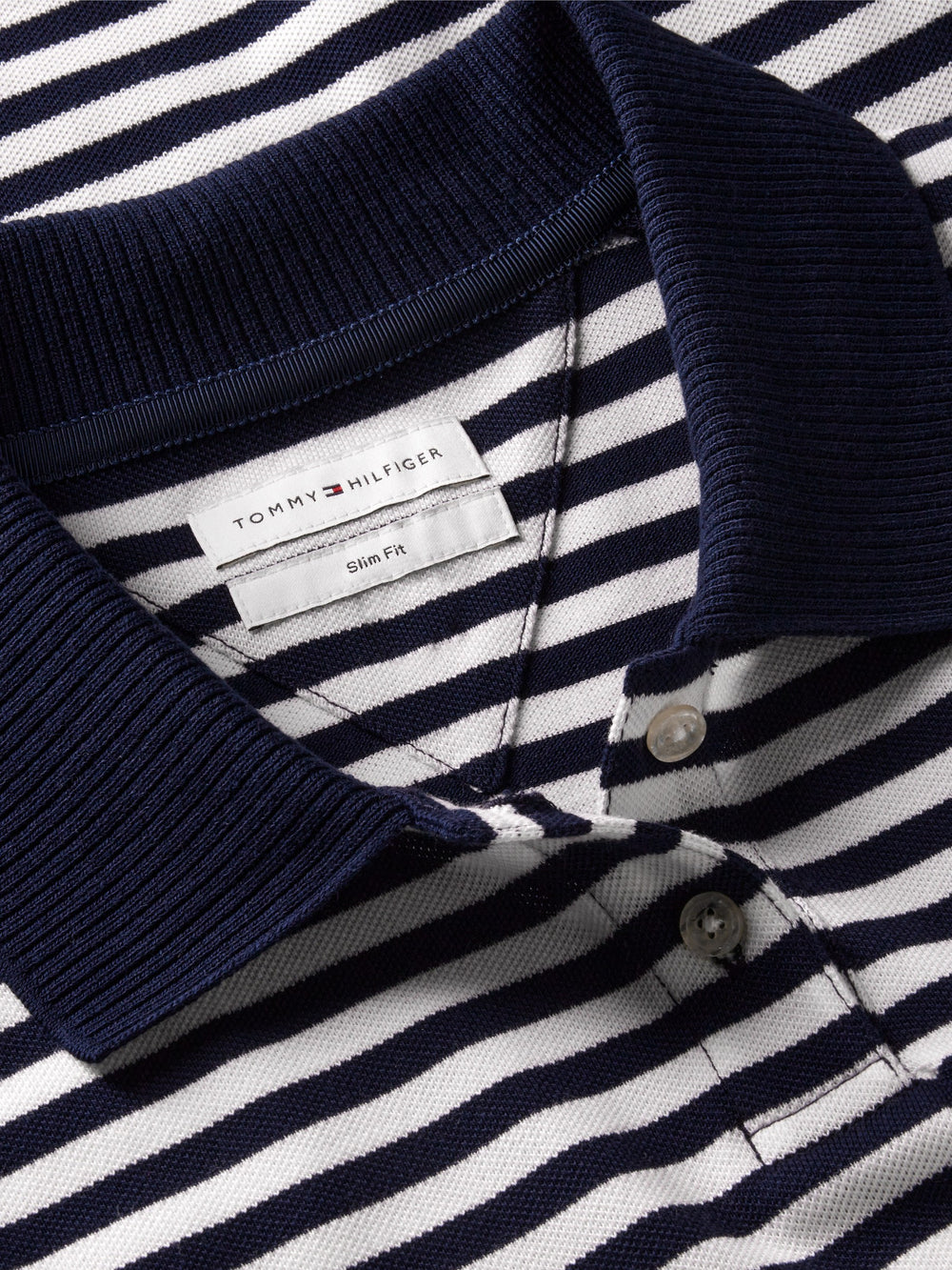 Stripe Slim Fit Half Sleeve Pique Polo