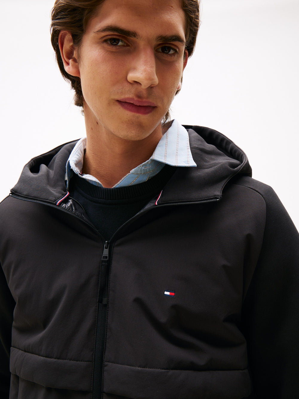 Regular Fit Mid Weight Mix Media Jacket