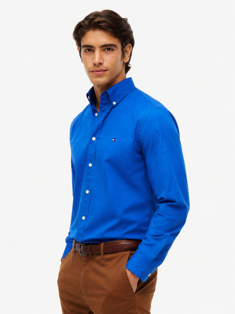 Regular Fit Solid Poplin Shirt