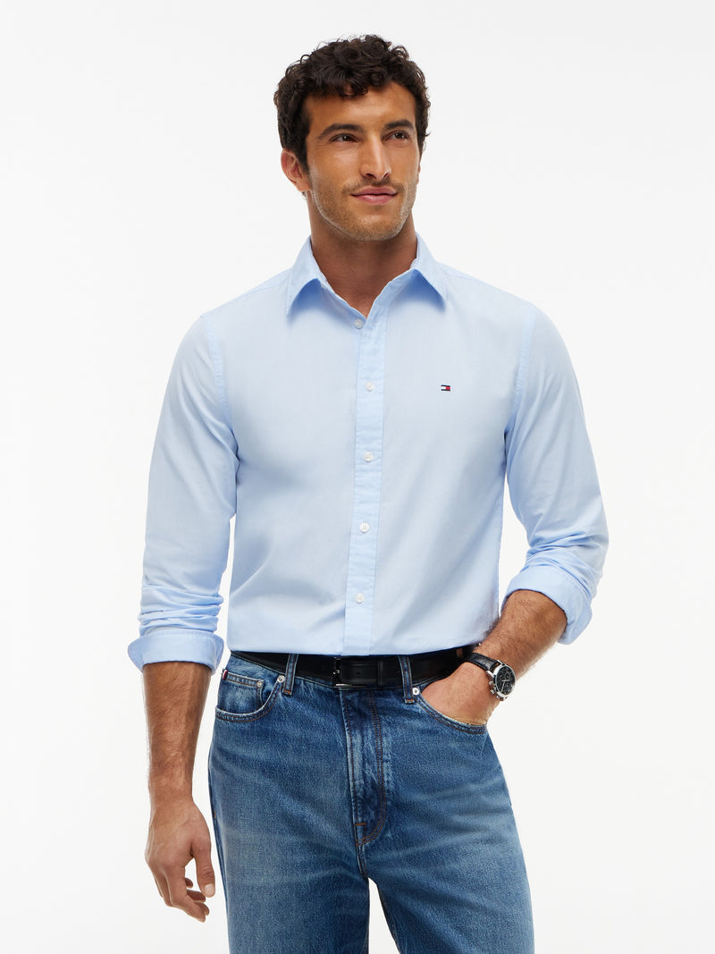 Slim Fit Poplin Solid Shirt