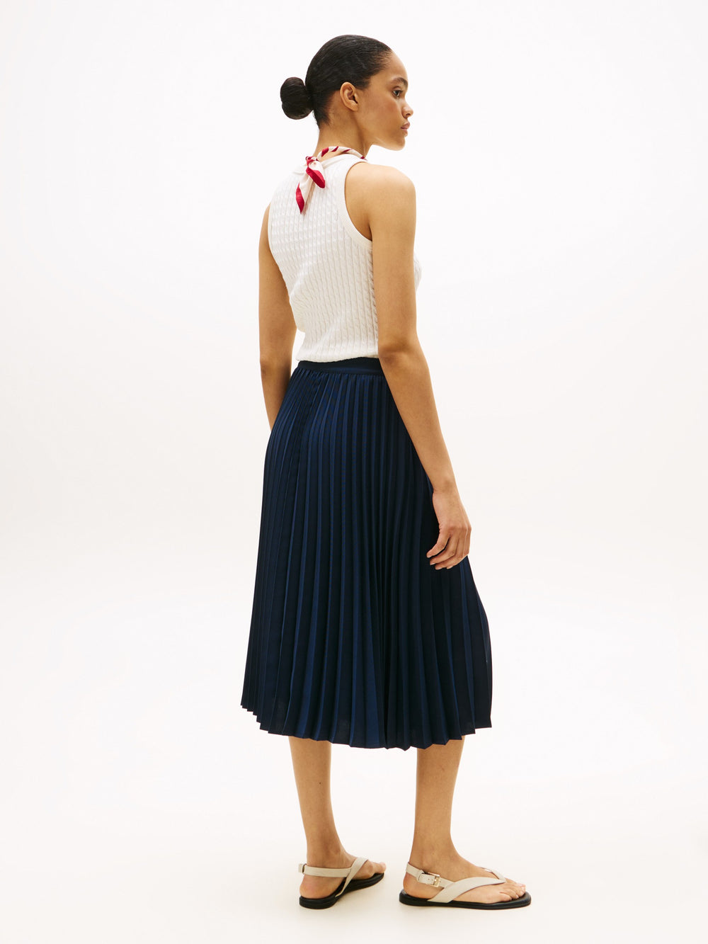 Women Solid Pleated Skirt