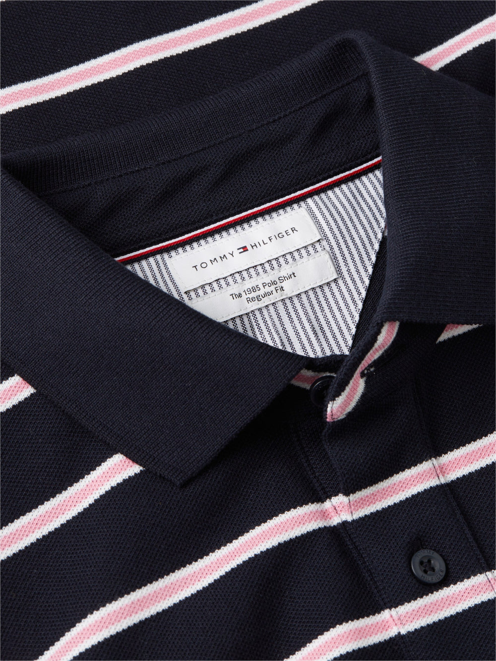 Regular Fit Striped Pique Polo