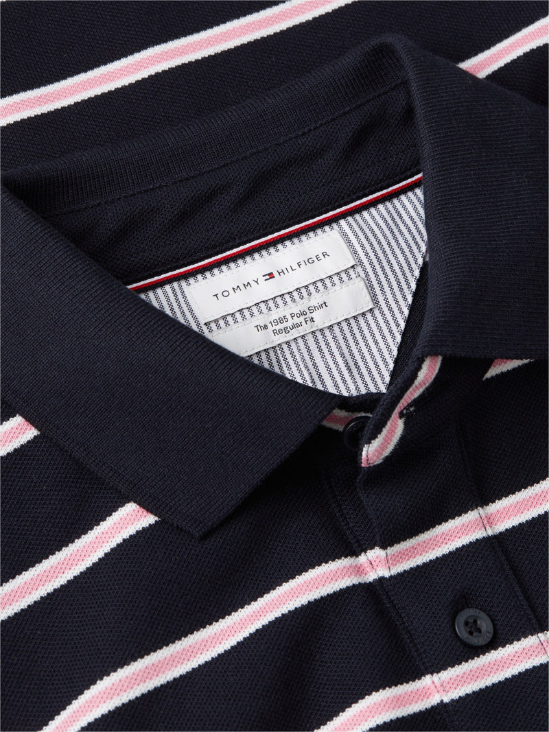 Regular Fit Striped Pique Polo