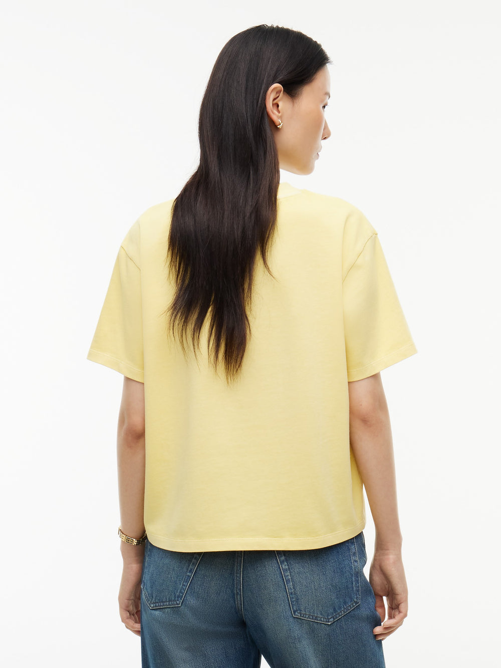 Solid Relaxed Fit Half Sleeve Cotton Jersey T-Shirt