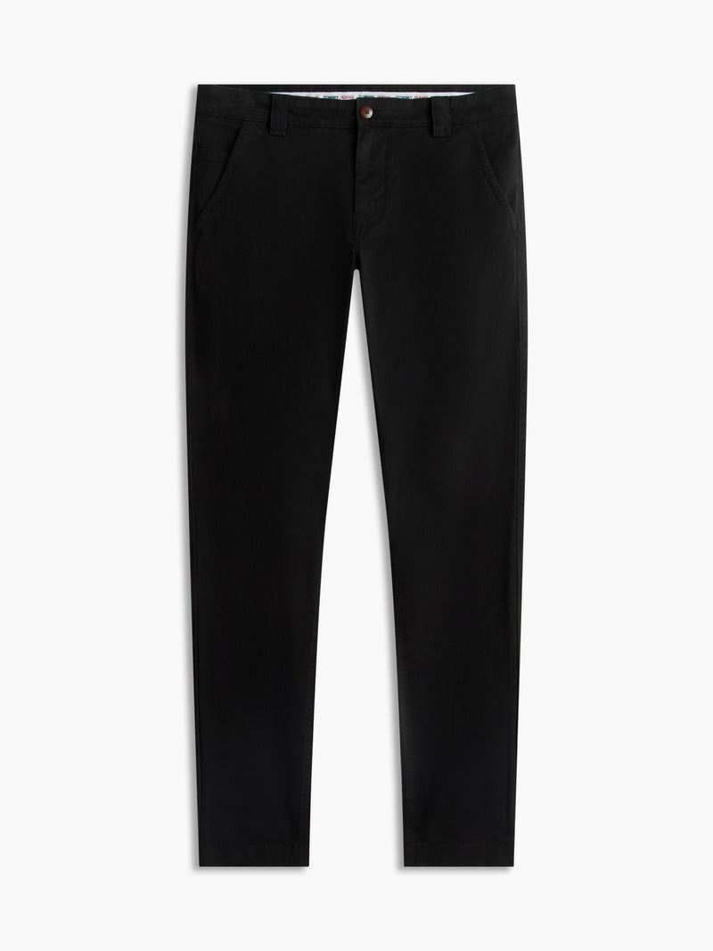 Men Scanton Slim Twill Black Trouser