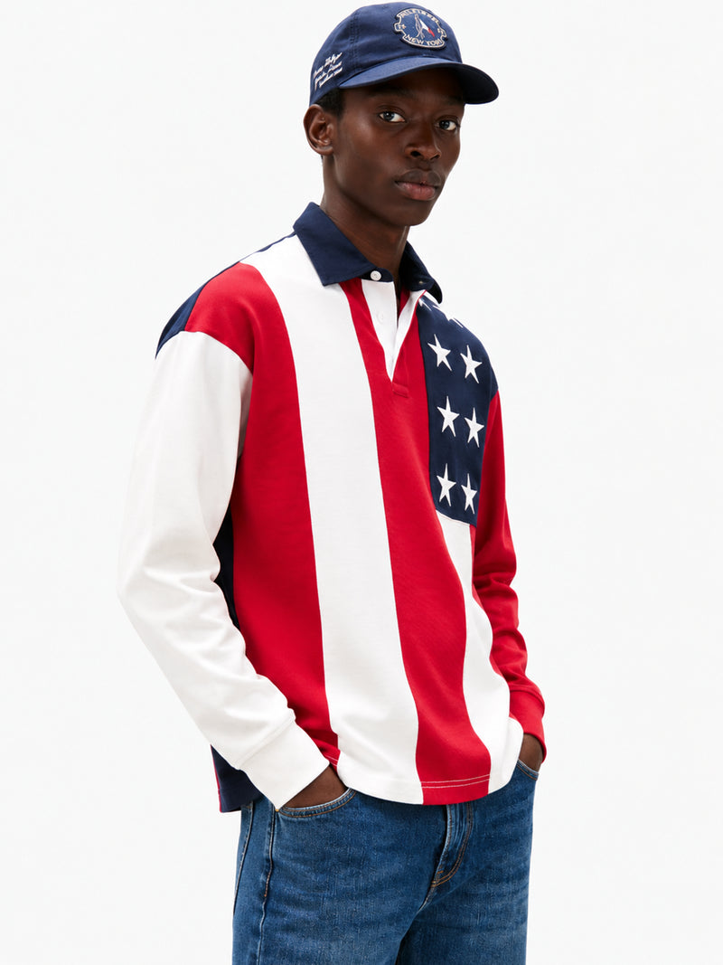 Relaxed Fit Rugby Pullover