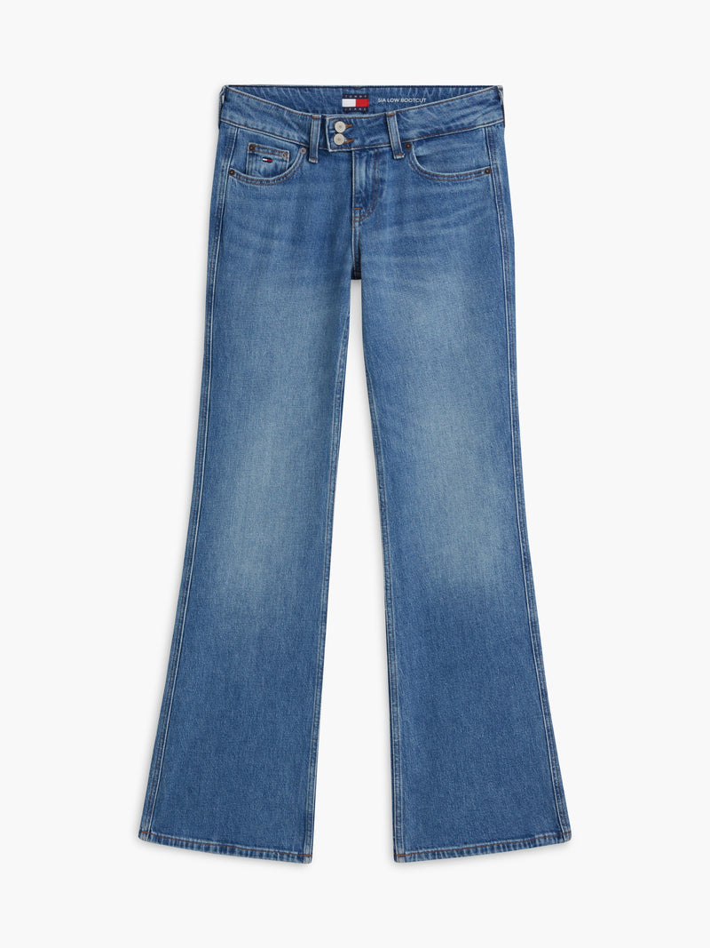 Low Rise Mid Wash Stretch Bootcut Jeans