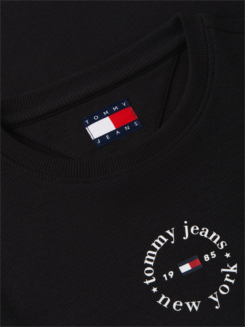 Solid Slim Fit Half Sleeve Ribbed T-Shirt