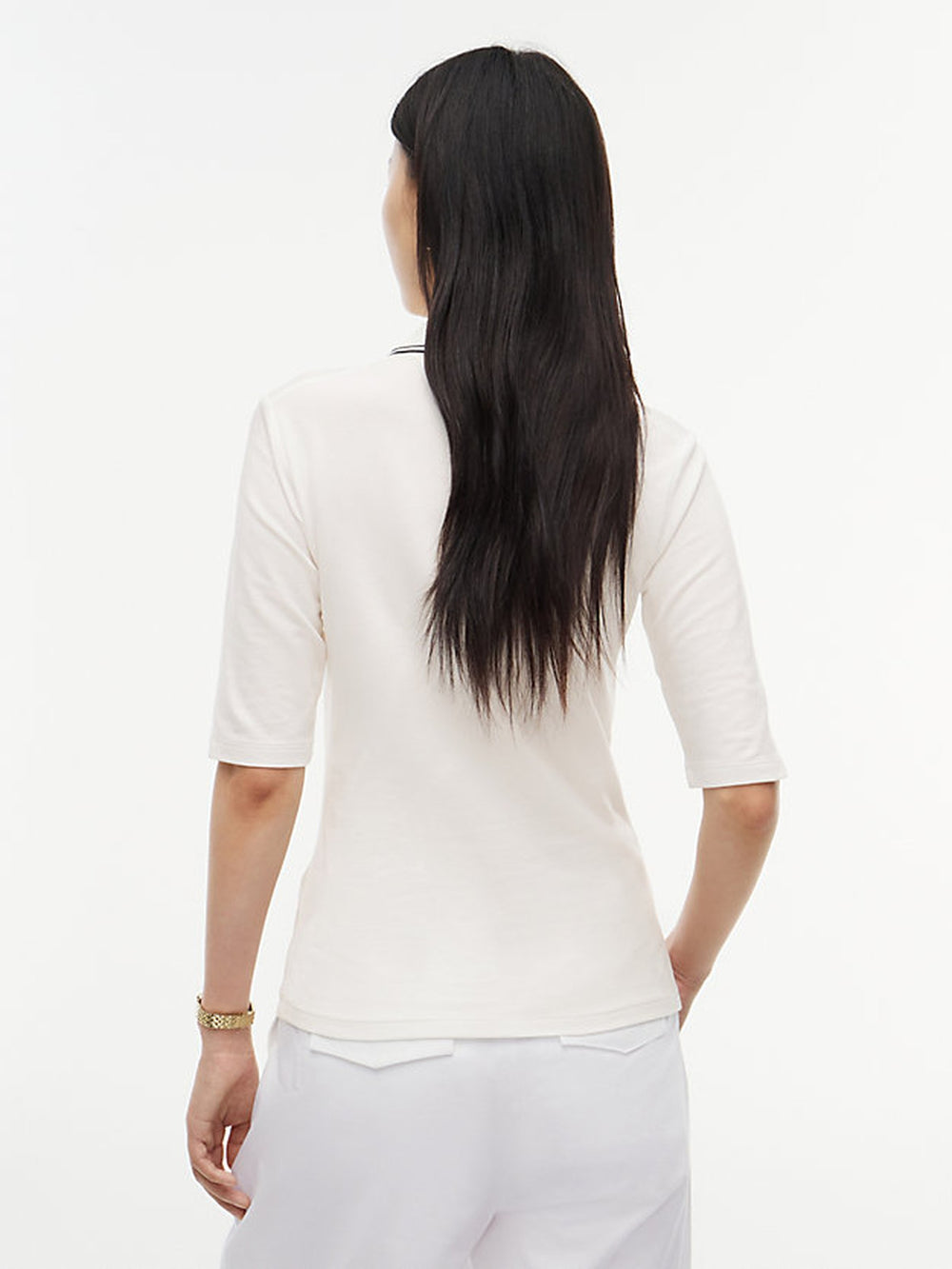 Solid Slim Fit Half Sleeve Lyocell Pique Polo
