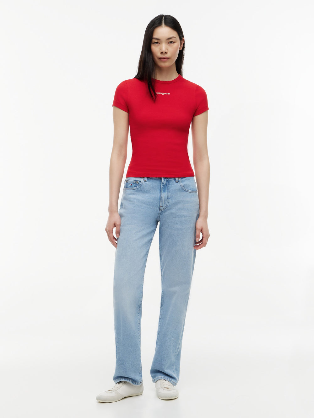 Solid Slim Fit Half Sleeve Ribbed T-Shirt