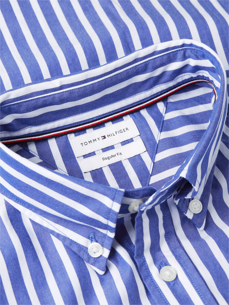 Regular Fit Stripe Poplin Shirt
