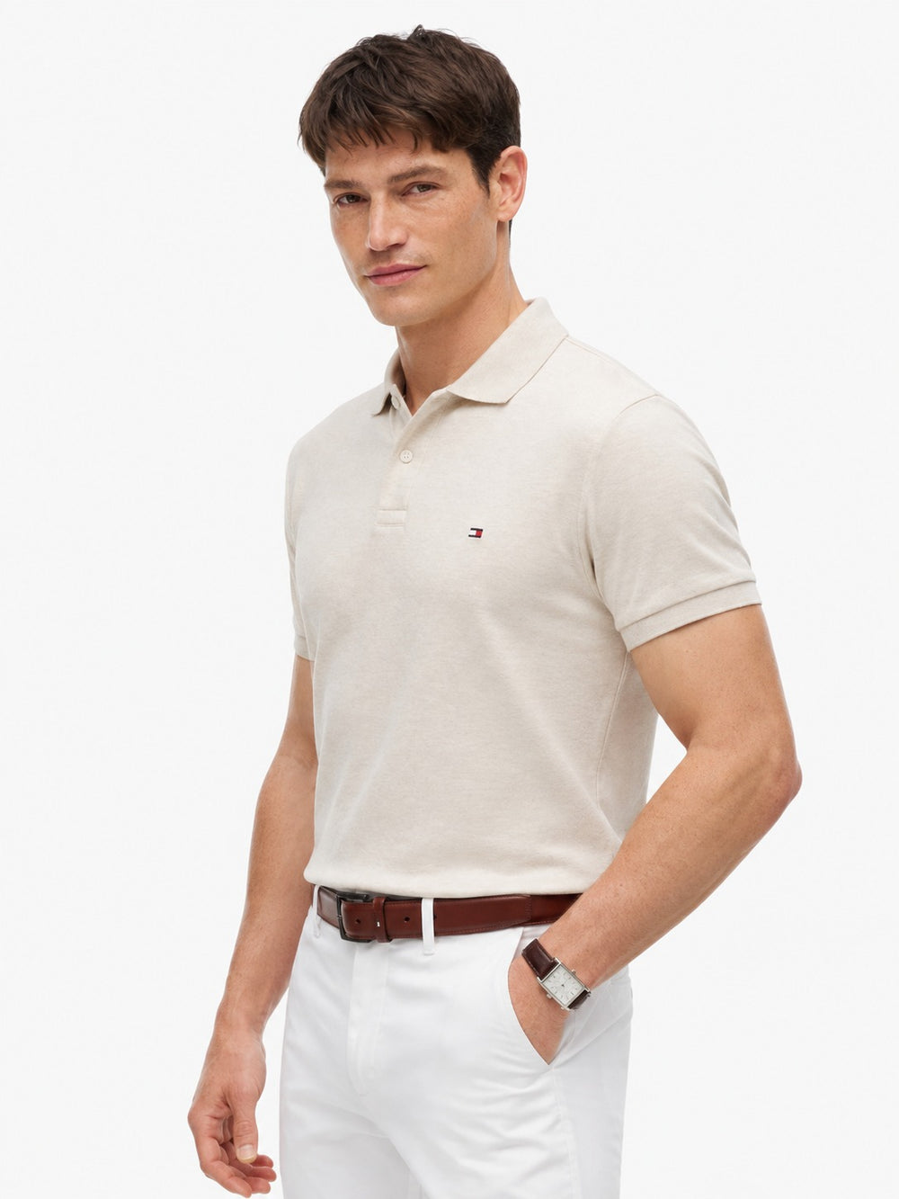 Regular Fit Solid Liquid Cotton Polo