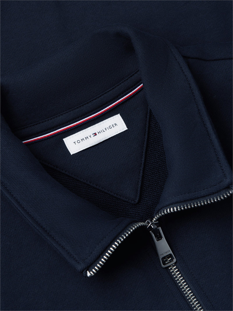 Zip Thru Terry Pullover