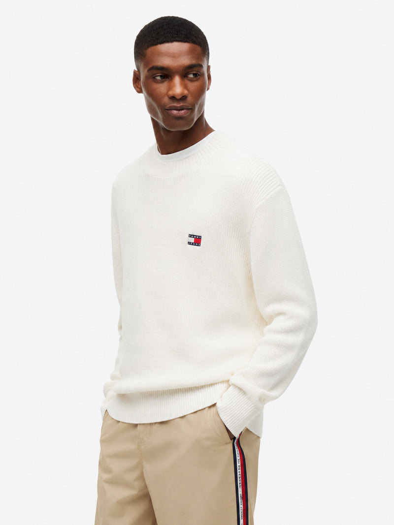 Regular Fit Badge Loose Knit Pullover