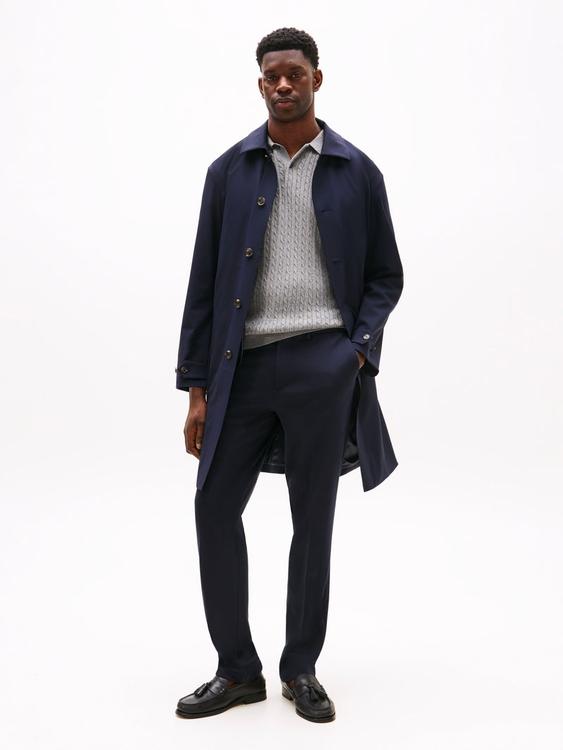 Men Straight Fit Punto Twill Trousers