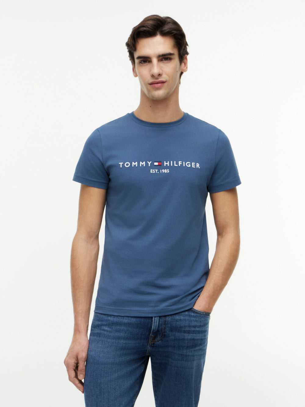 Slim Fit Chest Logo Jersey Tshirt