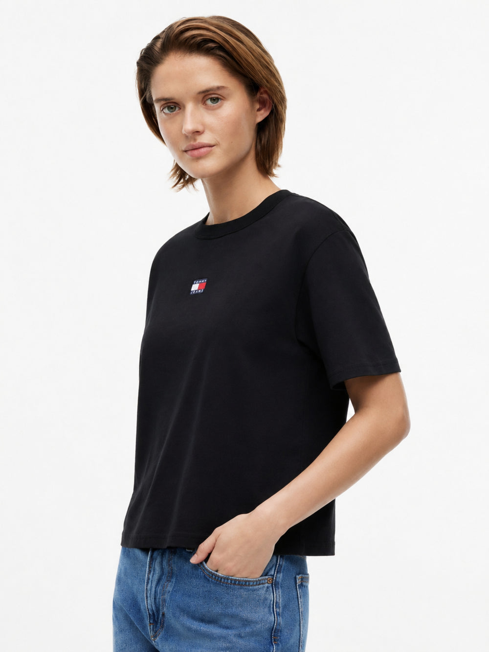 Solid Relaxed Fit Half Sleeve Cotton Jersey T-Shirt