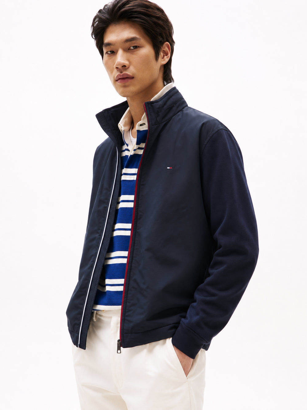 Regular Fit Mid Weight Mix Media Jacket