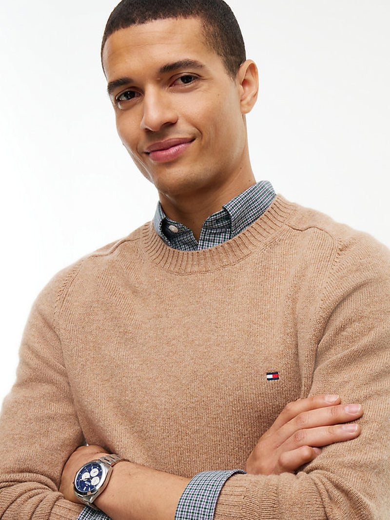 Crew Neck Lambswool Sweater