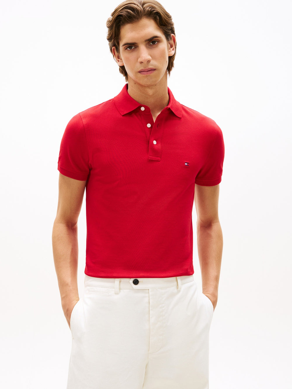 Slim Fit Solid Pique Polo