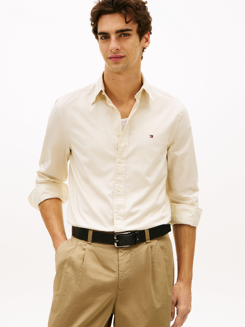 Regular Fit Solid Poplin Shirt