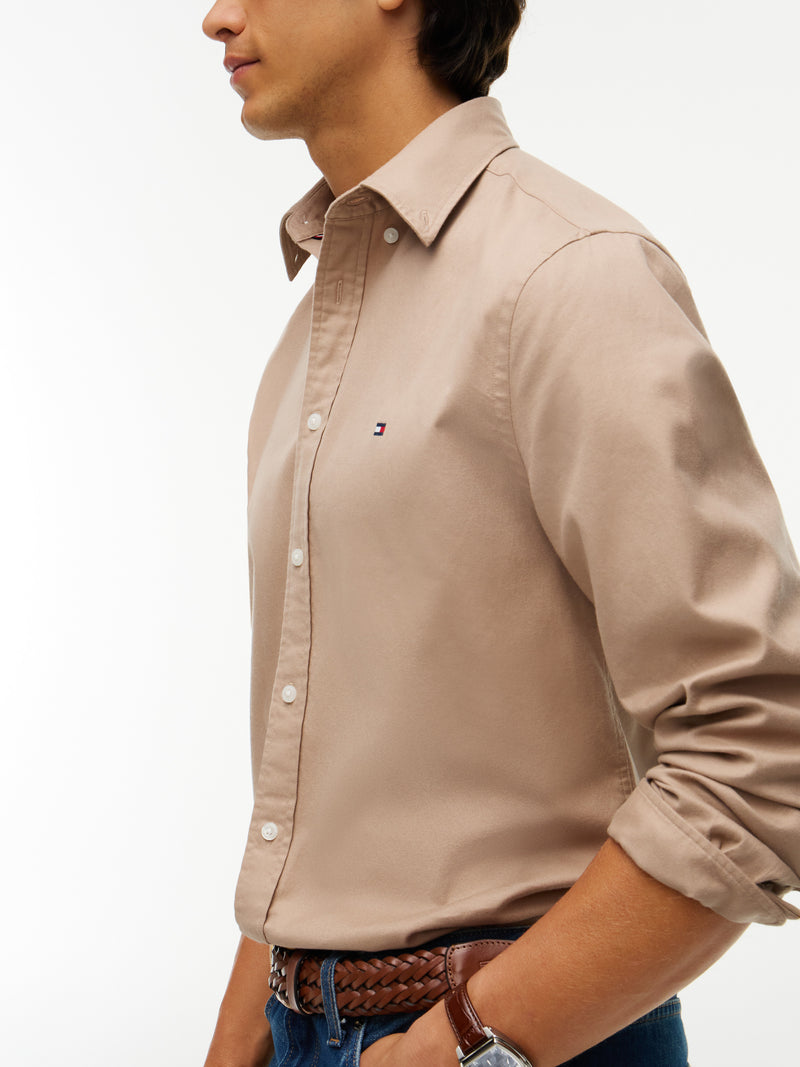 Regular Fit Solid Flannel Shirt