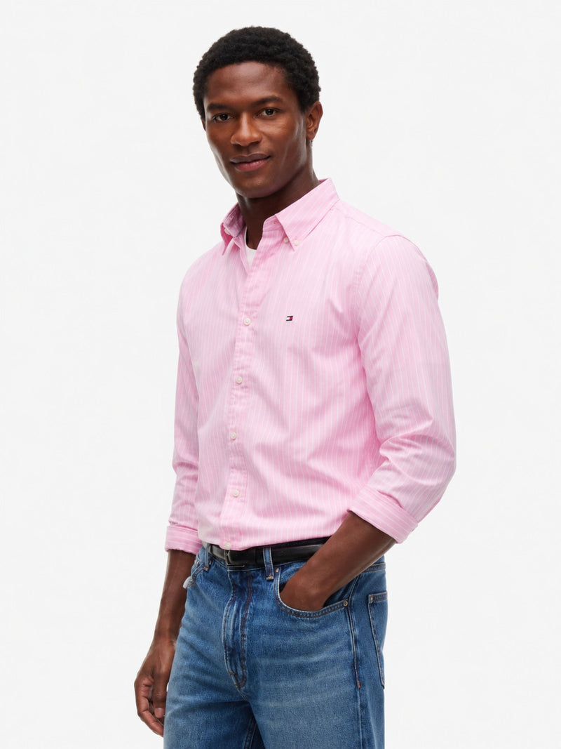 Regular Fit Stripe Poplin Shirt