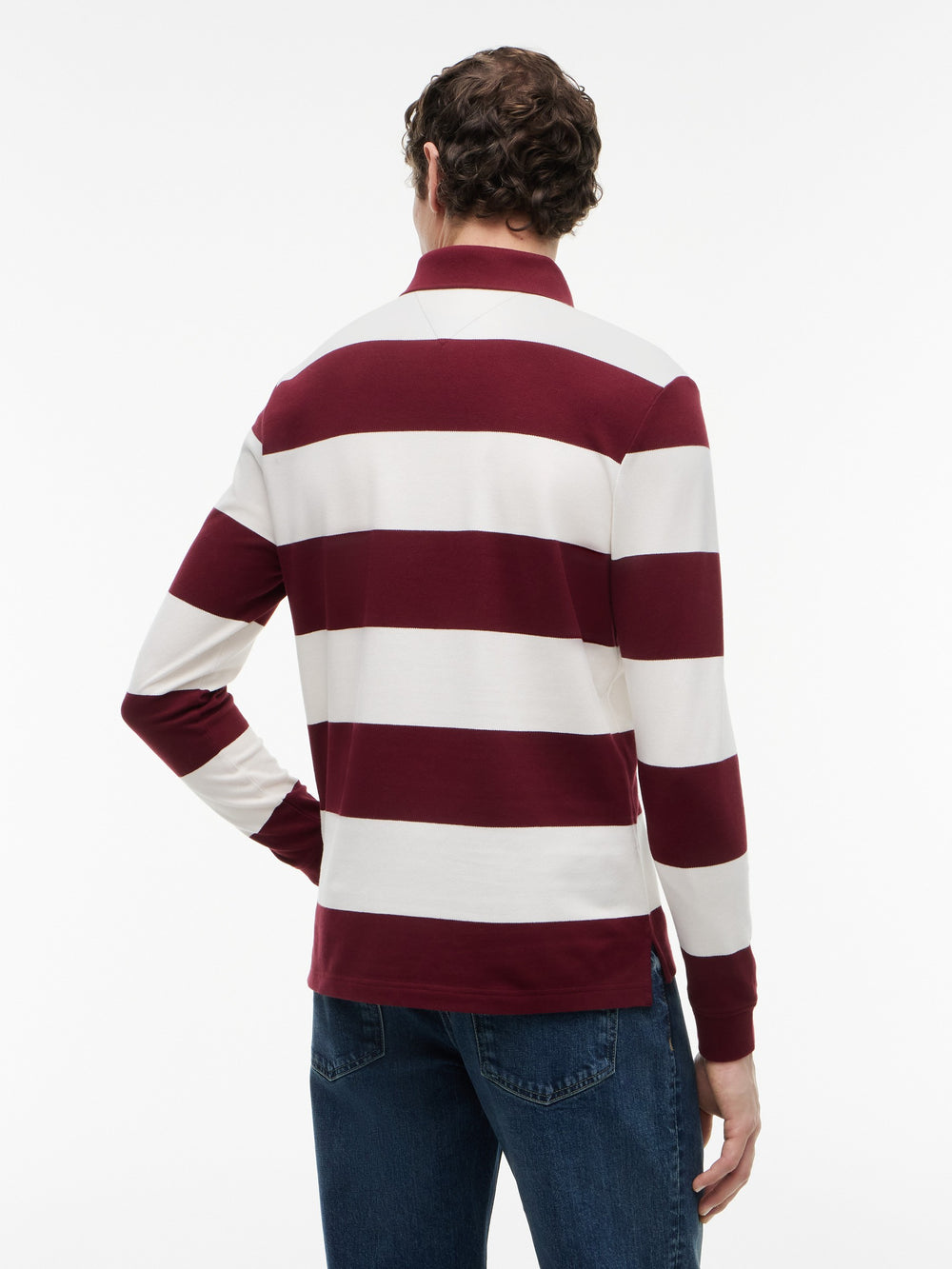 Regular Fit Striped Pique Polo