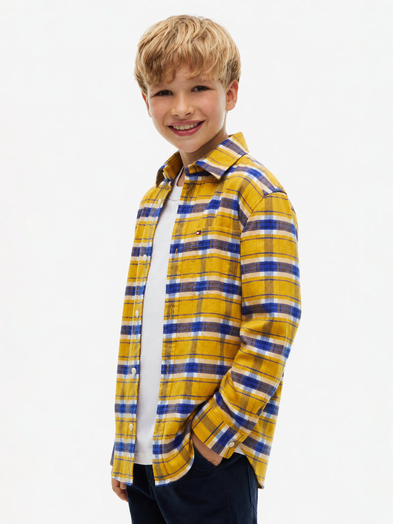 Kids Stretch Check Shirt