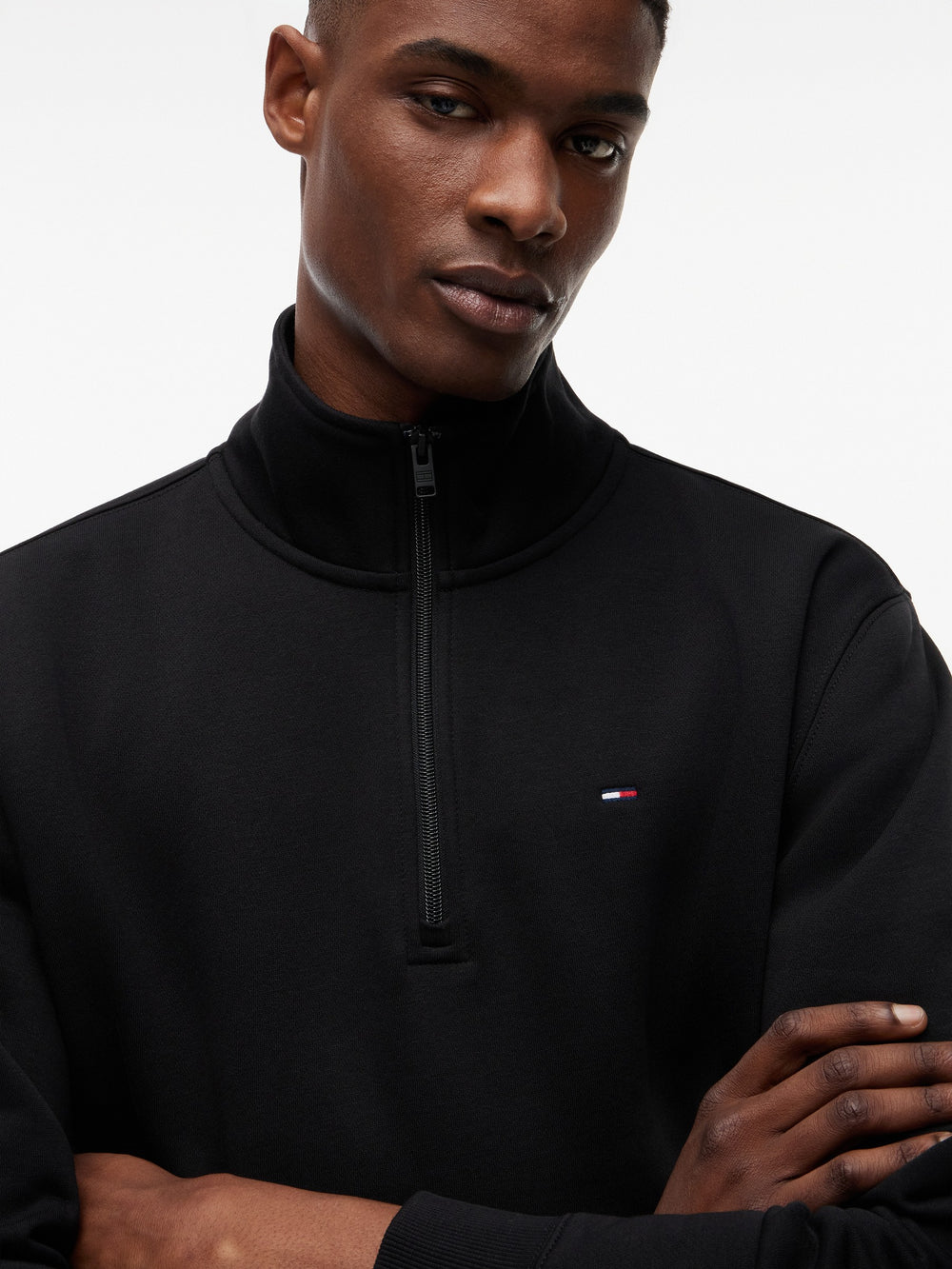Regular Fit Brushed Fleece Quarter Zip Sweatshirt