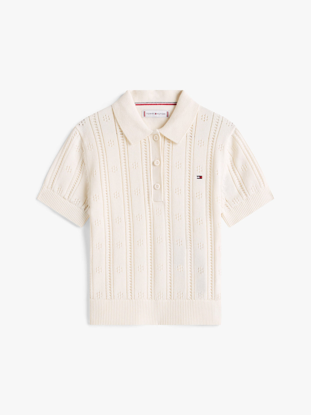 Kids Pointelle Polo Sweater