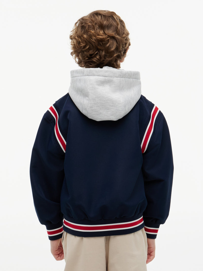 Kids Hooded Bomber Jacket