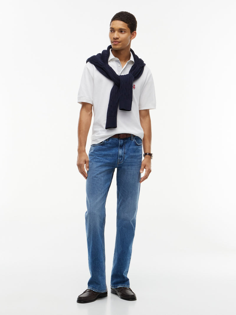 Relaxed Solid Pique Polo
