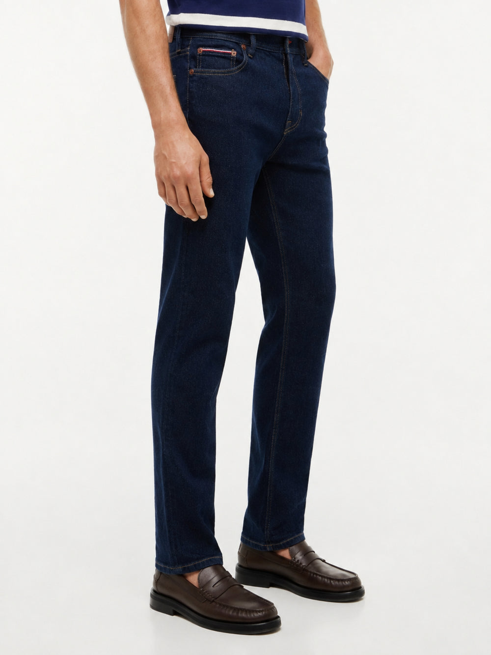 Men Denton Slim Straight Dark Wash Jeans