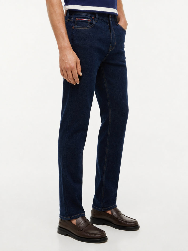 Men Denton Slim Straight Dark Wash Jeans