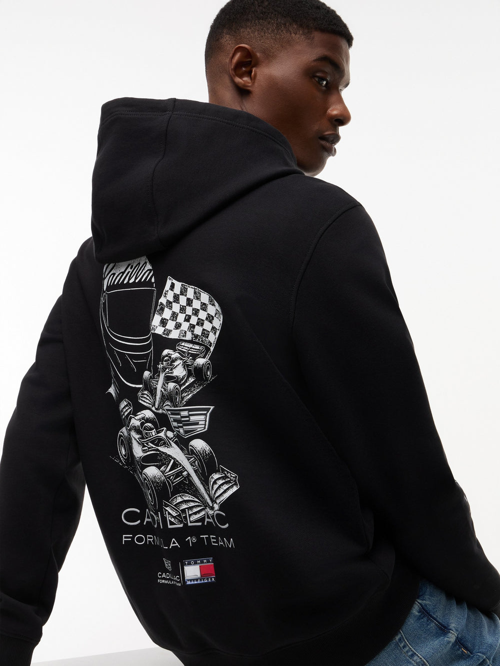 Regular Fit Cf1 Back Print Hoodie